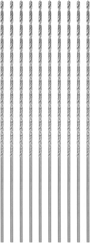 HARFINGTON 10pcs Extra Long Drill Bits, 3mm HSS Drill Bit with High Speed Steel Straight Shank 120mm Length for Metal Woodwork Plastic Aluminum Alloy in Saudi Arabia