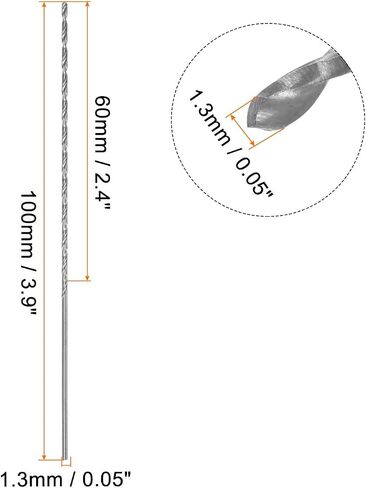 HARFINGTON 10pcs Extra Long Drill Bits, 3mm HSS Drill Bit with High Speed Steel Straight Shank 120mm Length for Metal Woodwork Plastic Aluminum Alloy in Saudi Arabia