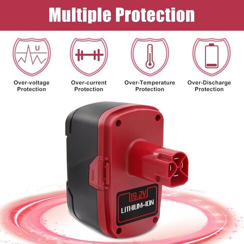 بطارية بديلة مطورة 9000 مللي أمبير 19.2 فولت C3 متوافقة مع بطارية ليثيوم أيون 19.2 فولت XCP DieHard 315.115410 315.11485 130279005 1323903 120235021 11375 11376 مع مؤشر الشحن in Kuwait