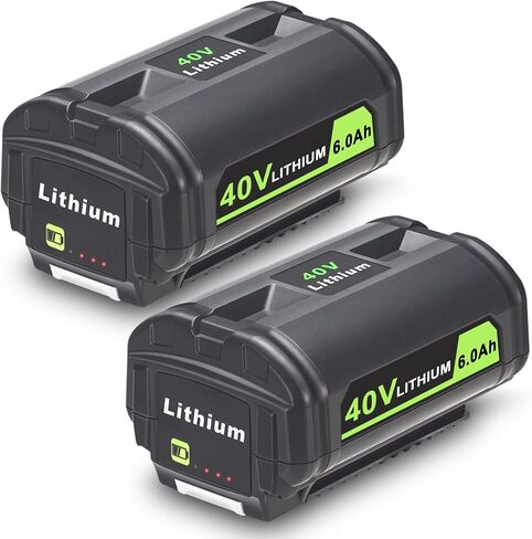 PBP005 18V Battery Replacement for RYOBI 18V Battery, 6.0Ah, 2 Pack | Compatible with RYOBI 18V Tool, Replacement for RYOBI 18V Battery P197 P189 P108 P191 P190 P102 P103 P104 P105 P107 P122 in Saudi Arabia