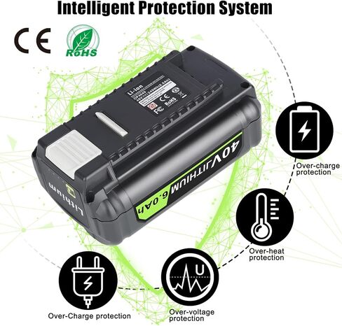 PBP005 18V Battery Replacement for RYOBI 18V Battery, 6.0Ah, 2 Pack | Compatible with RYOBI 18V Tool, Replacement for RYOBI 18V Battery P197 P189 P108 P191 P190 P102 P103 P104 P105 P107 P122 in Saudi Arabia