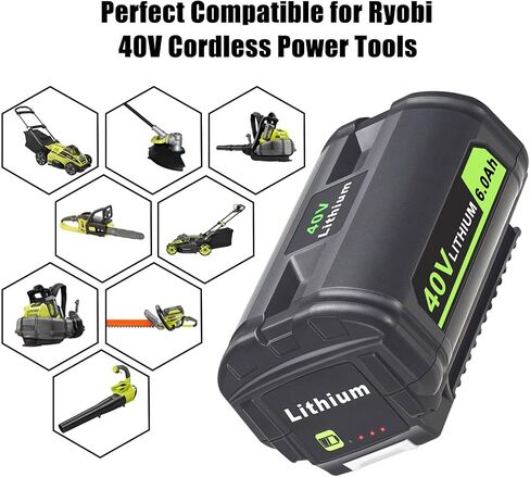 PBP005 18V Battery Replacement for RYOBI 18V Battery, 6.0Ah, 2 Pack | Compatible with RYOBI 18V Tool, Replacement for RYOBI 18V Battery P197 P189 P108 P191 P190 P102 P103 P104 P105 P107 P122 in Saudi Arabia