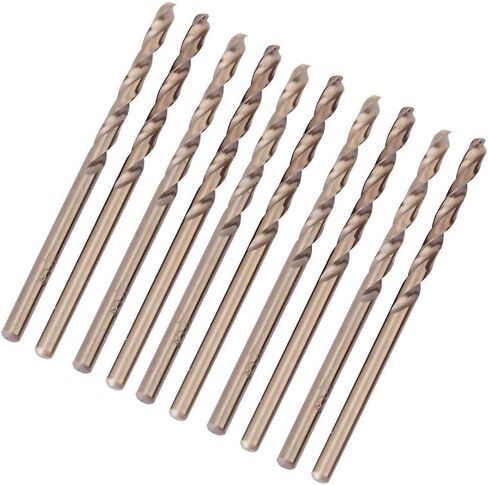 Drill Bits, 2/25 Inch(2mm) Cobalt Drill Bit Set (10pcs), M35 HSS CO Drill Bits for Drilling on Stainless Steel, Cast Iron, Sheet Metal(Brass) in Saudi Arabia