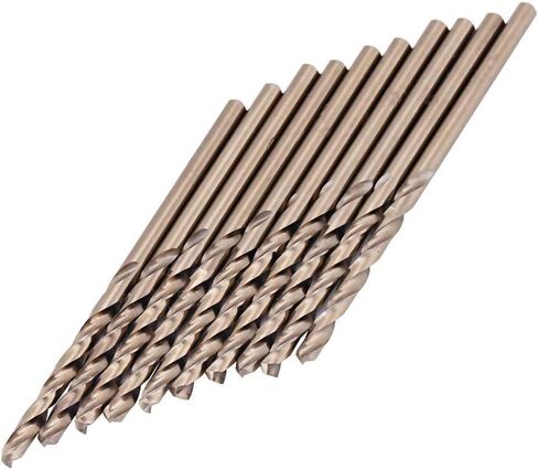 Drill Bits, 2/25 Inch(2mm) Cobalt Drill Bit Set (10pcs), M35 HSS CO Drill Bits for Drilling on Stainless Steel, Cast Iron, Sheet Metal(Brass) in Saudi Arabia