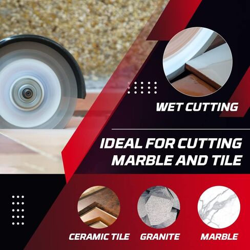 Casaverde 2pc/Lot 4.5" Porcelain Tile Blade for Marble and Tiles | Ultra-Thin,Turbo Rim Segment,for Handheld and Angle Grinders,Fast,Clean Cuts with Great Life & Speed in Saudi Arabia