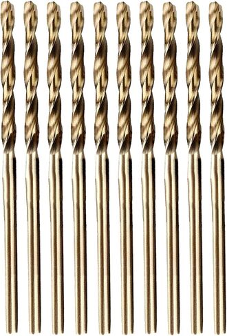 Metric 1.9mm Diameter Twist Drill Bits M35 HSS Straight Shank Cobalt Drill Bit Set HSS Champagne (10 Pcs) in Saudi Arabia