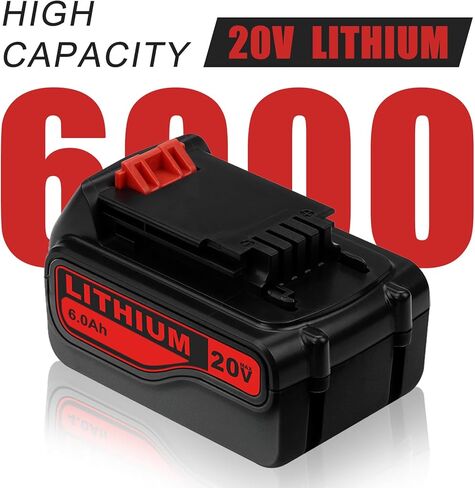 2 حزم 20 فولت 6.0 أمبير LB2X4020 بطارية بديلة وشاحن متوافق مع بطارية ليثيوم بلاك اند ديكر 20 فولت LB20 LBX20 LST220 LBXR2020-OPE LBXR20B-2 LB2X4020 أداة لاسلكية in Kuwait