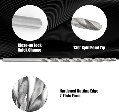 Extra Long Drill Bit Set, 5Pcs 150mm~160mm High Speed Steel Straight Shank Tool Wood Drill Bits Set 2-5 mm in Kuwait