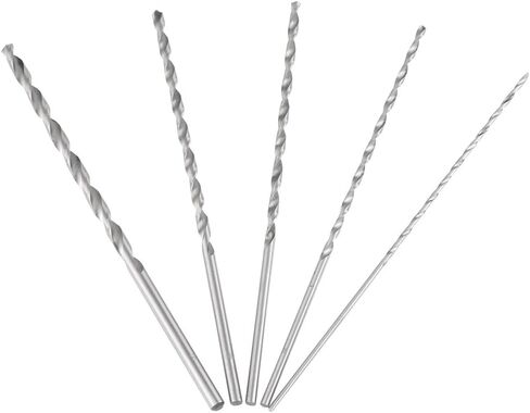 Extra Long Drill Bit Set, 5Pcs 150mm~160mm High Speed Steel Straight Shank Tool Wood Drill Bits Set 2-5 mm in Kuwait