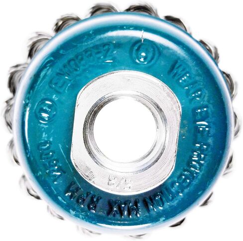 ماكيتا 1 قطعة - فرشاة كأس سلكية معقودة 3 بوصة للمطاحن - تكييف شديد التحمل للمعادن - 3 بوصة × 5/8 بوصة | 11 UNC in Kuwait