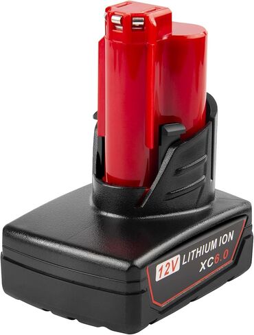 حزم بطارية Labtec 12V 6000mAh متوافقة مع Mil M-12 12V 48-11-2401 48-11-2402 48-11-2440 48-11-2411 C12 B C12 BX 2456-20 2456-21 2457-20 أدوات كهربائية لاسلكية in Kuwait