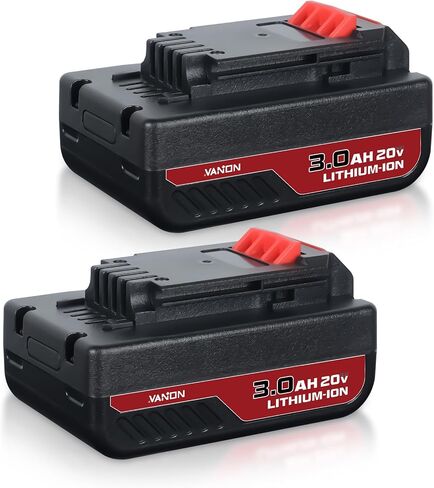VANON 2Pack PCC680L 3.0Ah Replacement for Porter Cable 20V Battery Lithium-ion PCC685L PCC682L PCC685LP 20V Batteries Compatible with Porter Cable Cordless Power Tools in Kuwait