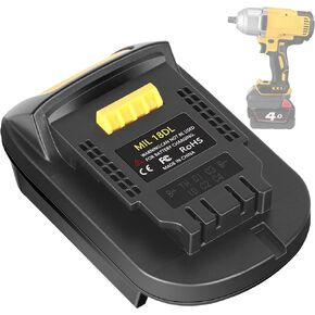 JYJZPB Adapter Convert for Milwaukee M18 18V Lithium Battery to De Walt 20v Lithium Tool Battery, MIL18DL Adapter Compatible for Milwaukee 18V Lithium-Ion Battery in Kuwait