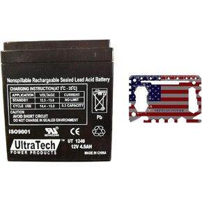 أداة متعددة البطاقات 46 في 1 من Neptune + بطارية إنذار حمض الرصاص UltraTech UT-1240 UT-1250 12 فولت، 4.5 أمبير في الساعة UT1240 ISO9001 (بطارية واحدة + أداة واحدة) in Kuwait