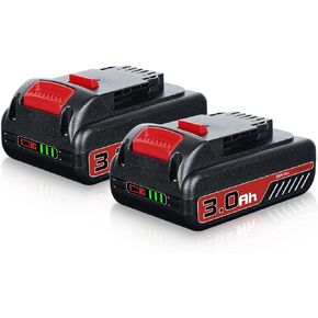 N/A 2Pack DCB201 3.0Ah Replacement for Dewalt 20V Battery DCB206 DCB207 DCB204 DCB201 Compatible with Dewalt 20V MAX Battery DCD/DCF/DCG/DCS Series Power Tools in Saudi Arabia