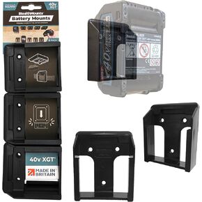StealthMounts 40V Makita Battery Holder - 6 Pack | Makita Battery Mount | Makita Battery Storage | Makita 40v Battery Holder | Makita Battery Holder Wall Mount | Makita 40V Battery Holder | Made in UK