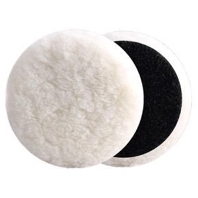 Utoolmart 6" Wool Polishing Pad Hook and Loop Buffing Wheel for Car Auto Orbital Polisher Buffer 8Pcs
