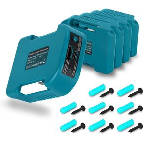 5 حزم محول شاحن USB لبطارية ماكيتا 18 فولت LXT، حاملات البطاريات مع منافذ شحن سريع USB-A وUSB-C 2.1A in Kuwait