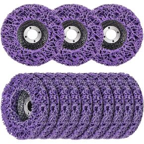 10 Pack Strip Disc Wheel for Angle Grinder Paint Rust Removal 4" x 5/8" | Poly abrasive material, 5/8" arbor fit, for metal surface prep and weld cleaning in Saudi Arabia