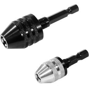 1/4 Inch Hex Shank Keyless Drill Chuck Quick Change Adapter Converter drill adapter Impact Drills Bits, Electric Tool Accessories (0.6-8mm,0.3-3.6mm)