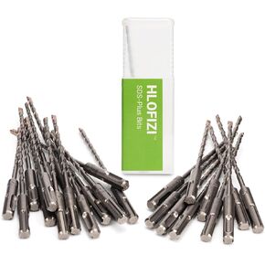 HLOFIZI 3/16 "× 8" SDS Plus لقم الثقب المطرقة لقم الثقب الحجري من الكربيد للخرسانة والطوب والكتلة والحجر، 25 حزمة in Kuwait