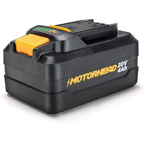 بطارية MOTORHEAD 20 فولت فائقة الليثيوم أيون عالية السعة 4 أمبير، متوافقة مع جميع أدوات المنصة الفائقة 20 فولت، مقرها الولايات المتحدة الأمريكية in Kuwait
