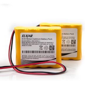 حزمة بطارية Coonyard (عبوتان) 9.6 فولت Ni-CD AA900 مللي أمبير في الساعة بديلة لبطاريات OSI OSA256، Unitech AA900mAh، CUSTOM-225، BCN800-8EWP-CE623 in Kuwait