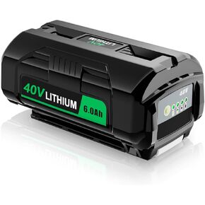 Jialipok 40V 6.0Ah Battery Replacement for Ryobi 40V Battery, Compatible with Ryobi 40V Tools and Charger OP4050A OP40601 OP4026A OP4040 OP4030 OP4050 OP4015 OP40261 OP40201 OP40401 with LED Indicator in Kuwait