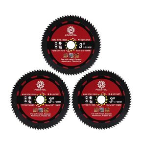 FOCSTOL Saw Blade Set - 4pcs 3''(75mm) Cutting Disc for Cutting Wood Metal Plastic for Angle Grinder Arbor 3/8''(10mm) in Saudi Arabia