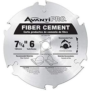 AvantiPro P0706CH 7-1/4 بوصة 6 أسنان منشار الألياف الأسمنتية، 5/8 بوصة أربور in Kuwait