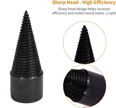 JNDO مثقاب الخشب الفاصل الثقيلة 32 مللي متر مثقاب الخشب الحطب مع عرقوب عرافة قابلة للإزالة + مقبض مربع + مقبض مطرقة مستديرة in Kuwait