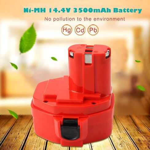 بطارية بديلة من CREABEST 14.4V 3.5Ah Ni-MH متوافقة مع ماكيتا 1434 1420 1422 1433 1435 1435F 192699-A 193158-3 192600-1 1051D 4033D أدوات الحفر اللاسلكية in Saudi Arabia