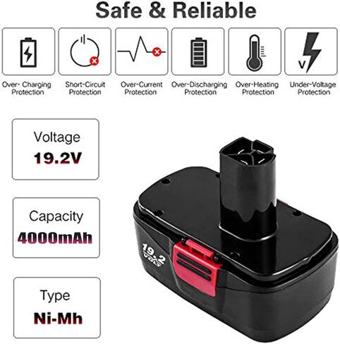 CEENR 2 حزمة 4000 مللي أمبير 19.2 فولت C-3 استبدال البطارية للحرفيين 19.2 فولت بطاريات ديهارد أداة الطاقة اللاسلكية Ni-Mh 130279005 315.113753 315.115410 315.11485 1323903 120235021 130235021 11375 11376 in Kuwait