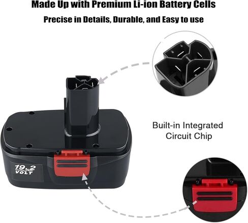 CEENR 2 حزمة 4000 مللي أمبير 19.2 فولت C-3 استبدال البطارية للحرفيين 19.2 فولت بطاريات ديهارد أداة الطاقة اللاسلكية Ni-Mh 130279005 315.113753 315.115410 315.11485 1323903 120235021 130235021 11375 11376 in Kuwait