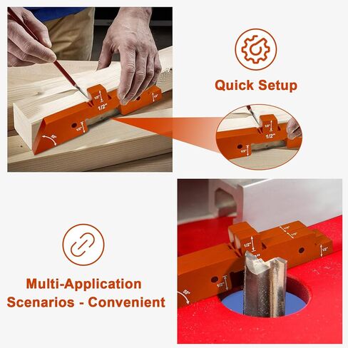 Zhenx Set Block Woodworking 14pcs Aluminum Set Block Measuring Kit for Precise Height Adjustment of Planers, Table Saws and Angle Measurements. Mounting Blocks are Available in Different Thicknesses in Kuwait
