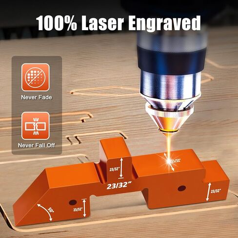 Zhenx Set Block Woodworking 14pcs Aluminum Set Block Measuring Kit for Precise Height Adjustment of Planers, Table Saws and Angle Measurements. Mounting Blocks are Available in Different Thicknesses in Kuwait