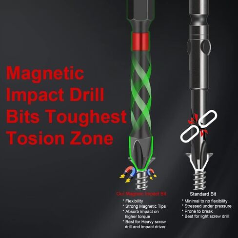 3inch 4in Phillips #2 Impact Tough Screwdriving Bit 12PCS Anti Slip Magnetic Screwdriver Bit in Kuwait