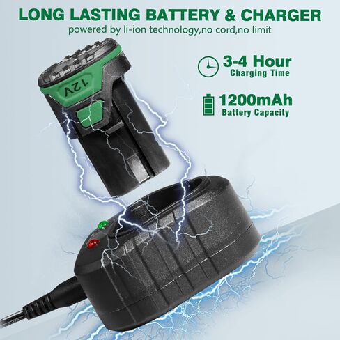 altocraft 2.0ah 12v ماكس بطارية ليثيوم أيون قابلة للشحن، متوافقة مع أدوات الطاقة 12v اللاسلكية 3 "نموذج الملمع الصغير cwp146، نموذج المنشار الترددي اللاسلكي crs106 ونموذج المثقاب اللاسلكي cd441 in Kuwait