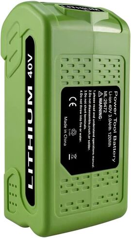 Hogardsujia 40 فولت 3000 مللي أمبير بطارية ليثيوم أيون استبدال ل GreenWorks 29462 بطارية GreenWorks 40 فولت G-MAX أدوات كهربائية 29252 20202 22262 in Kuwait