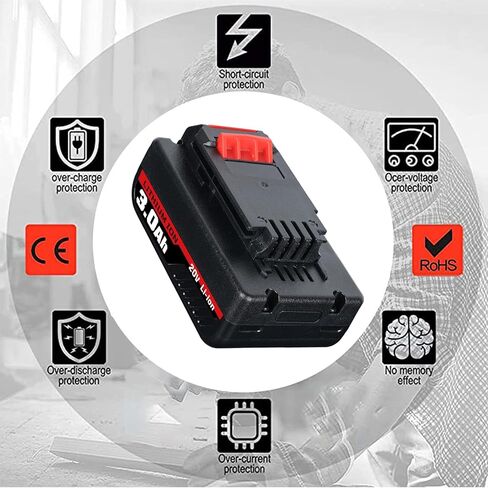 ceenr 2pack 3.0ah PCC680L استبدال البطارية لكابل بورتر 20 فولت ماكس بطارية ليثيوم أيون PCC685L PCC680L PCC682L PCC685LP لكابل بورتر 20 فولت بطارية ليثيوم in Kuwait