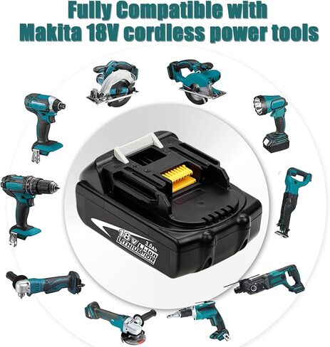 بطارية BL1830 18 فولت 3.0 أمبير وبطارية ليثيوم بديلة 6.0 أمبير مع شاحن مزدوج المنفذ DC18RD متوافق مع بطارية ماكيتا 18 فولت BL1860 BL1850 BL1840 BL1830 بطارية أدوات كهربائية 14.4 فولت-18 فولت in Kuwait