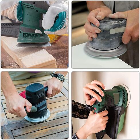 100 قطعة قرص صنفرة 5 بوصات 40 حبيبة، DRLIFE 8 فتحات خطاف وحلقة صنفرة من ورق الصنفرة المداري الدائري لصنفرة مدارية عشوائية in Kuwait