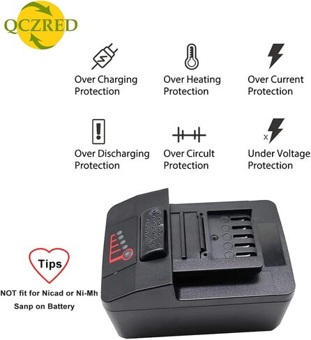 QCZRED 18V 4.0Ah 72Wh CTB8185 Battery Replace for Snap on CTB7185 CTB8187 CT7850 CT8810 CT8815 CDR7850H Batteries Compatible with Snap On Charger CTC720 in Saudi Arabia