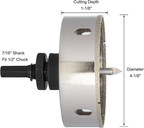 HLOFIZI 1-5/8 Inch Diamond Hole Saw Tile Hole Saw for Ceramic, Tile, Glass, Granite, Porcelain, Marble, with Guiding Drill Bit in Saudi Arabia