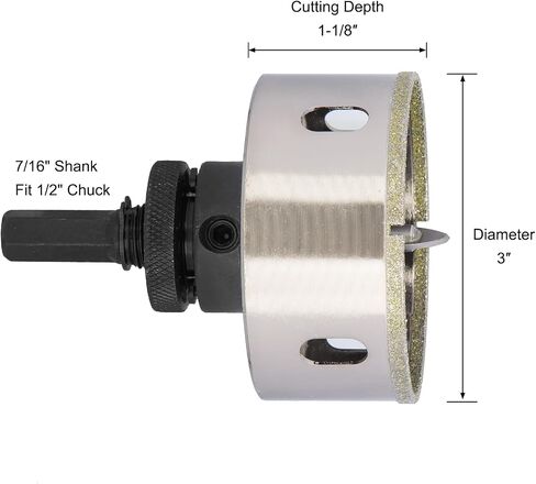 HLOFIZI 1-5/8 Inch Diamond Hole Saw Tile Hole Saw for Ceramic, Tile, Glass, Granite, Porcelain, Marble, with Guiding Drill Bit in Kuwait