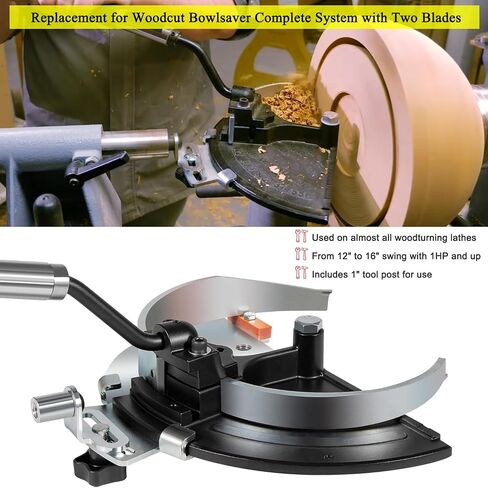 Replacement for Woodcut Bowlsaver Complete System with Two Blades for Coring Bowl Blanks 3" to 12" on Woodturning Lathe in Saudi Arabia