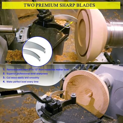 Replacement for Woodcut Bowlsaver Complete System with Two Blades for Coring Bowl Blanks 3" to 12" on Woodturning Lathe in Saudi Arabia