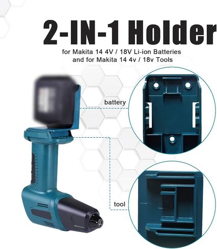 TURPOW 7.0Ah Replacement for Makita 18 Volt Battery BL1815 BL1830 BL1840 BL1850 BL1860 194205-3 LXT-400 for Makita 18Volt Batteries LXT Lithium ion Cordless Power Tools with 2 Packs Wall Mount Holder in Saudi Arabia
