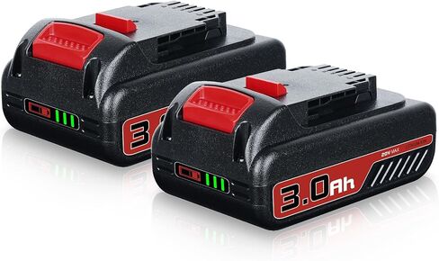 N/A 2Pack DCB201 3.0Ah Replacement for Dewalt 20V Battery DCB206 DCB207 DCB204 DCB201 Compatible with Dewalt 20V MAX Battery DCD/DCF/DCG/DCS Series Power Tools in Saudi Arabia
