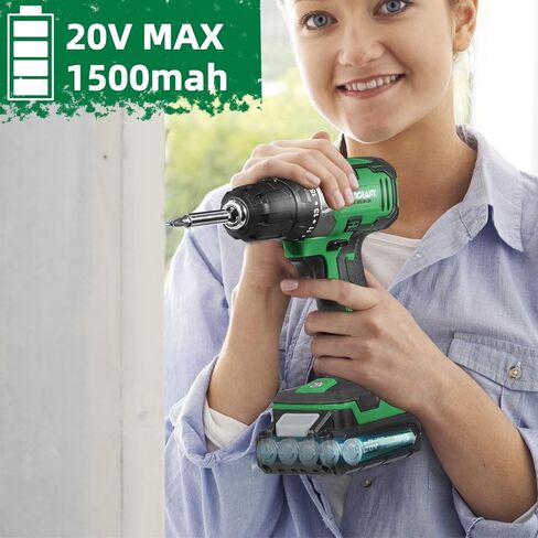 بطارية ALTOCRAFT 1.5 أمبير، أيون ليثيوم 20 فولت بحد أقصى، بطارية أدوات قابلة لإعادة الشحن مع مؤشر السعة، متوافقة مع مثقاب لاسلكي 20 فولت، محرك تأثير، مفتاح ربط، موديل CD331، CAP110D، CIS331، CIS336، CIW336 in Kuwait